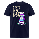 Chill Skater Polar Bear Unisex Classic T-Shirt - navy