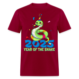 Year of the Snake New Years Party T-Shirt - dark red