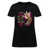 Music Lovers Giraffe Wearing Headphones Unisex Classic T-Shirt - black