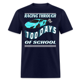 100 Days of School Race Car Unisex T-Shirt - navy