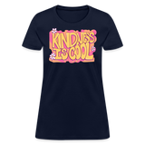 Kindness is Cool Retro Vintage Women's T-Shirt - navy