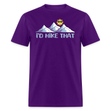 Funny Mountain Trail Hiking Unisex T-Shirt - purple