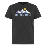 Funny Mountain Trail Hiking Unisex T-Shirt - heather black