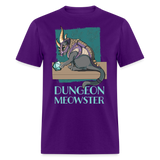 Dungeon Meowster D20 Cat with Dragon Armor Tabletop RPG Gamer Unisex Classic T-Shirt - purple