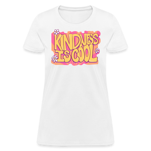 Kindness is Cool Retro Vintage Women's T-Shirt - white