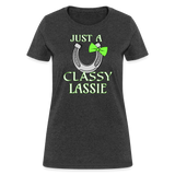 Irish Saint Patrick's Day Lucky Horse Shoe Drinking Women's Tshirt - heather black