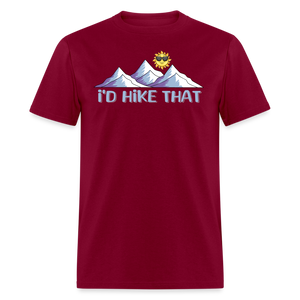 Funny Mountain Trail Hiking Unisex T-Shirt - navy