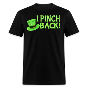 Saint Patrick's Day I Pinch Back Leprachaun Top Hat Funny Unisex T-Shirt - black