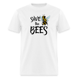 Save the Bees Eco Climate Change Yellow Bee Unisex Classic T-Shirt - white