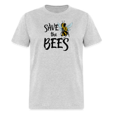 Save the Bees Eco Climate Change Yellow Bee Unisex Classic T-Shirt - heather gray