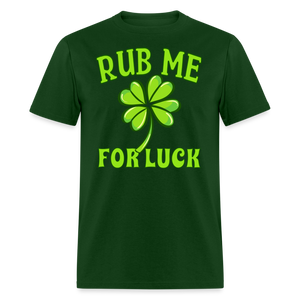 Saint Patrick's Day Four Leaf Clover Funny Unisex T-Shirt - forest green