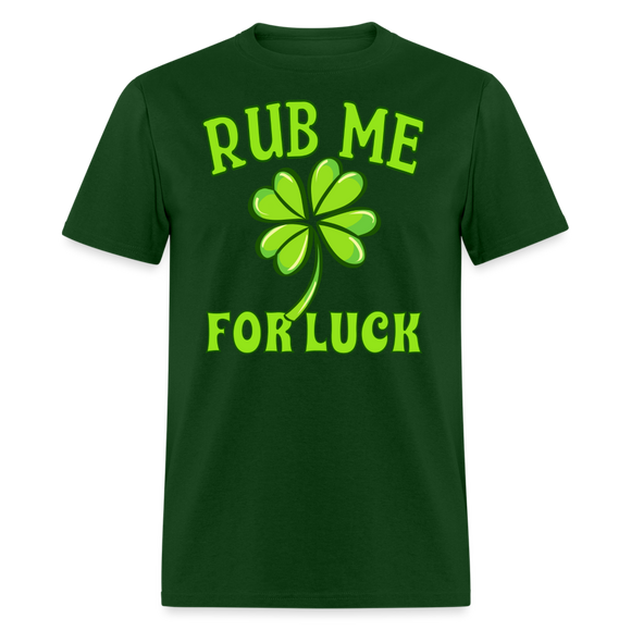 Saint Patrick's Day Four Leaf Clover Funny Unisex T-Shirt - forest green