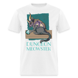 Dungeon Meowster D20 Cat with Dragon Armor Tabletop RPG Gamer Unisex Classic T-Shirt - white