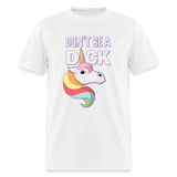 Unicorn Anti-Bullying Spread Kindness Don't Be A Dick Funny Unisex Classic T-Shirt - white