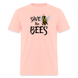 Save the Bees Eco Climate Change Yellow Bee Unisex Classic T-Shirt - blush pink 