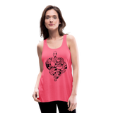 Zen Year of the Snake Tattoo Style Line Art Racerback Tank Top - neon pink