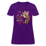 Music Lovers Giraffe Wearing Headphones Unisex Classic T-Shirt - purple