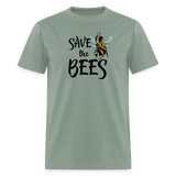 Save the Bees Eco Climate Change Yellow Bee Unisex Classic T-Shirt - sage