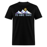 Funny Mountain Trail Hiking Unisex T-Shirt - black