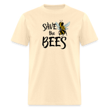 Save the Bees Eco Climate Change Yellow Bee Unisex Classic T-Shirt - natural