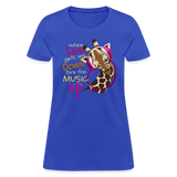 Music Lovers Giraffe Wearing Headphones Unisex Classic T-Shirt - royal blue