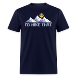 Funny Mountain Trail Hiking Unisex T-Shirt - navy