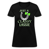 Irish Saint Patrick's Day Lucky Horse Shoe Drinking Women's Tshirt - black