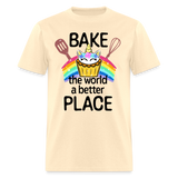 Bake the World a Better Place Unicorn Cupcake Unisex Classic T-Shirt - natural