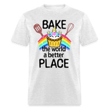 Bake the World a Better Place Unicorn Cupcake Unisex Classic T-Shirt - light heather gray