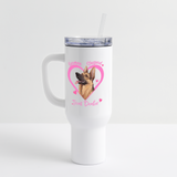 German Shepard mom or dad 40 oz Travel Tumbler - white