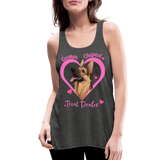 German Shepard Treat Dealer Womens Flowy Tank - deep heather