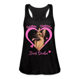 German Shepard Treat Dealer Womens Flowy Tank - black